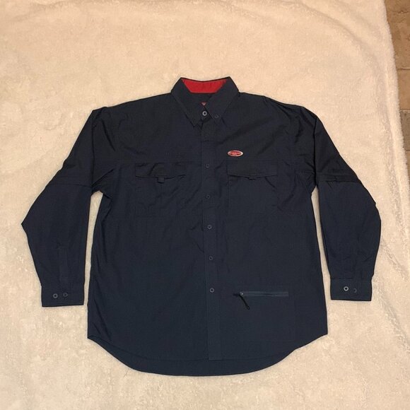 Boardsports USA Mens Button Down Shirt Removable Sleeves Size Large Like New - Picture 1 of 9
